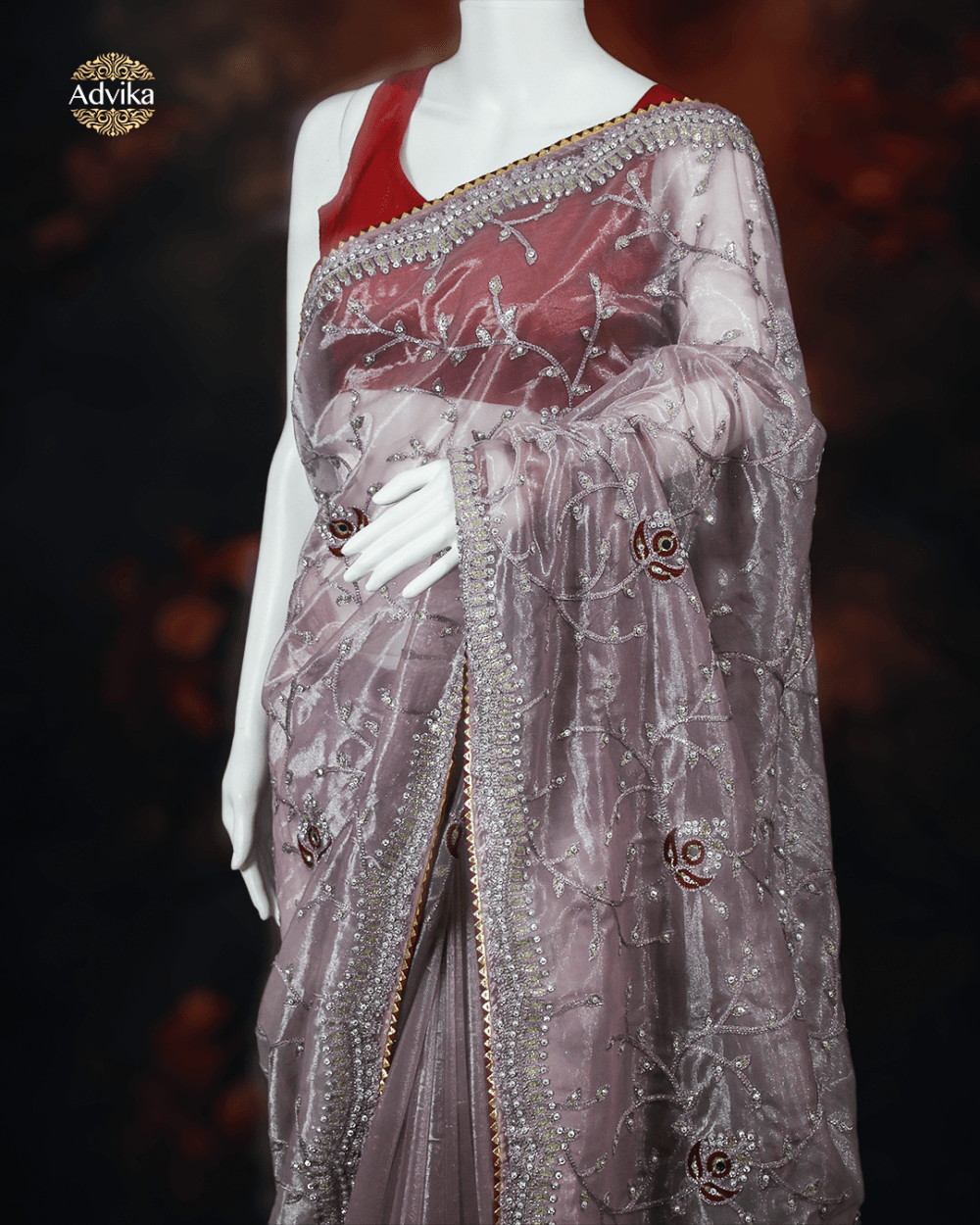 Organza Net Saree